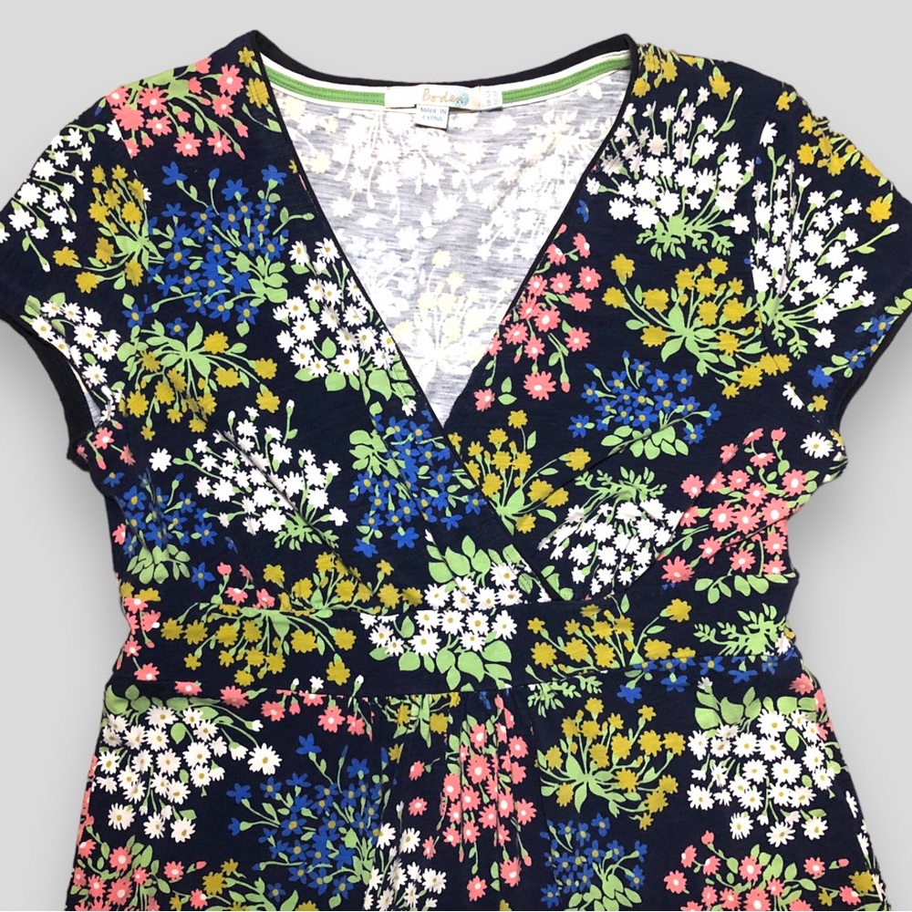 BODEN Women’s Floral Knit Dress - Size 8L - Short Sleeve
